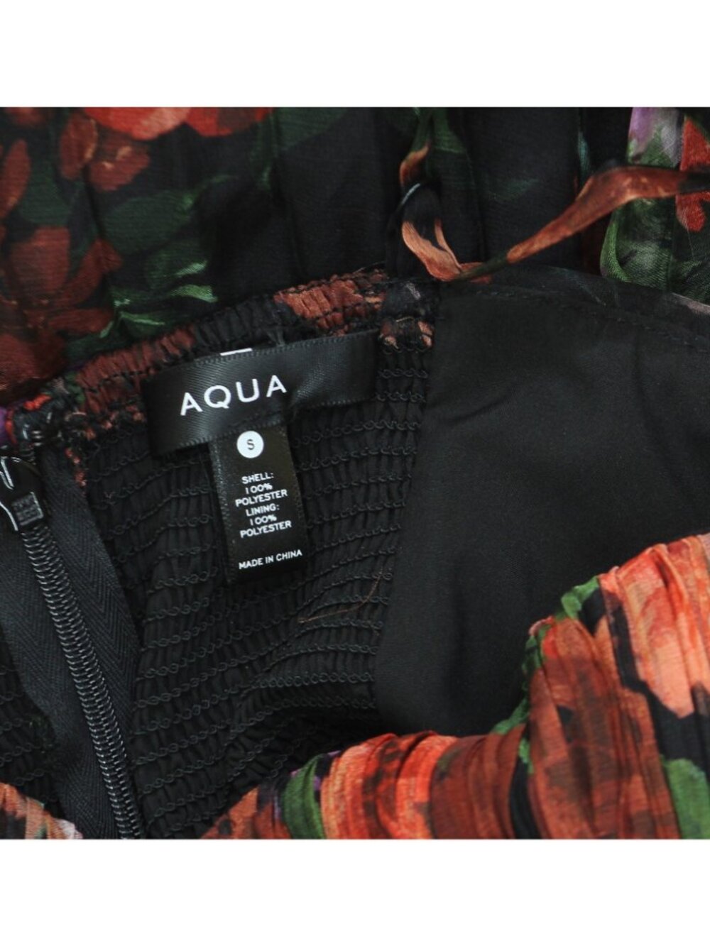 NWT Aqua Womens Floral Bustier Maxi Dress IDO14179 Black Multi S - Picture 4 of 8